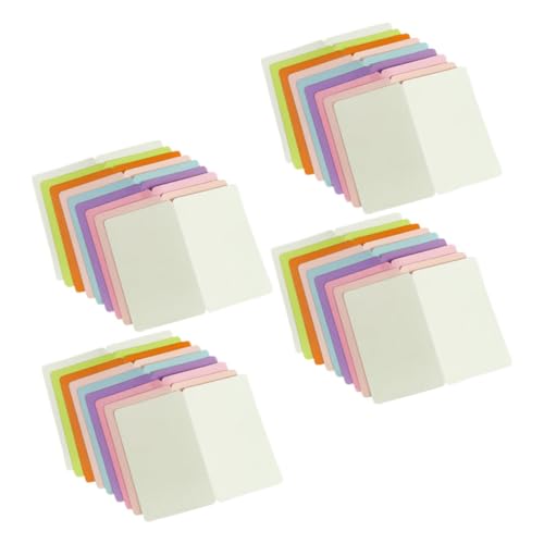 Happyyami 50Stücke Leere Papierkarten Dekorative Klappkarten für Einladungen und Grüße DIY Geschenkkarten Bunten für Festliche Anlässe und Persönliche Botschaften von Happyyami