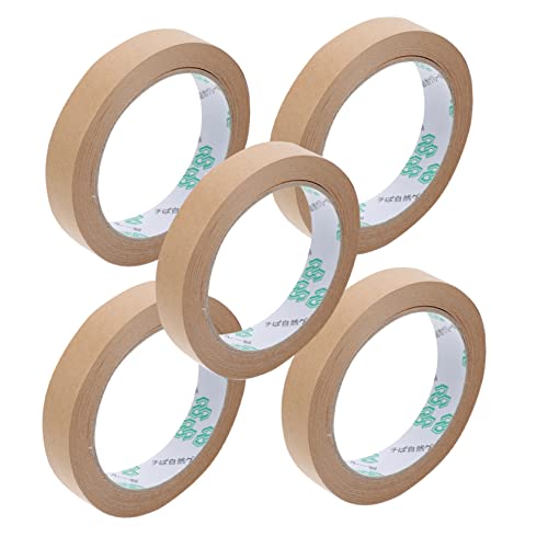 Happyyami 5Stücke Umweltfreundliches Kraftpapier Klebeband Selbstklebend Wasserdichtes Verpackungsband Für Kartontransport Und Verpackung Versiegeln Von Paketen Happyyami 5Stücke Umweltfreundliches Kraftpapier Klebeband Selbstklebend Wasserdichtes Verpackungsband Für Kartontransport Und Verpackung Versiegeln Von Paketen von Happyyami