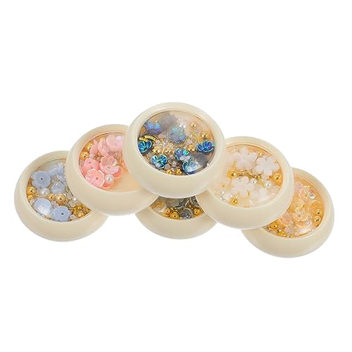 Happyyami 6 Boxen Nagel Schmuck DIY Resin Nail Art Charms Kreative Nageldekoration für Maniküre Vielseitig Einsetzbar für Nägel Handwerk und Mehr Happyyami 6 Boxen Nagel Schmuck DIY Resin Nail Art Charms Kreative Nageldekoration für Maniküre Vielseitig Einsetzbar für Nägel Handwerk und Mehr von Happyyami