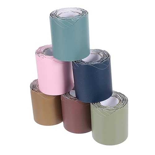 Happyyami 6 Rollen Bunte Bordürenpapier für Pinnwände Dekoration für Klassenzimmer und Gewellte Ränder für Kreative Diy Projekte und Anzeigetafeln Zufällige Farbe Happyyami 6 Rollen Bunte Bordürenpapier für Pinnwände Dekoration für Klassenzimmer und Gewellte Ränder für Kreative Diy Projekte und Anzeigetafeln Zufällige Farbe von Happyyami