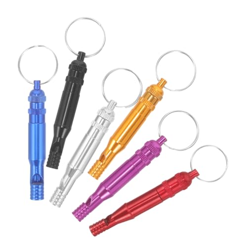 Happyyami 6 Stück Notfallpfeifen Metallpfeifen für Outdoor Aktivitäten Kompakte Laute Überlebenspfeifen für Angeln Camping Bootfahren Jagd für und Training von Happyyami