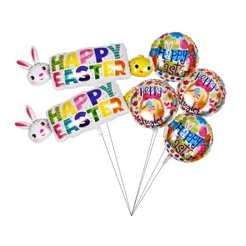 Happyyami 6 Stück Ostern Ballon Aluminiumfolie Osterhasen Küken Folienballons für Festliche Anlässe Partydekoration Fotohintergrund für Fröhliche Ostern Feierlichkeiten Happyyami 6 Stück Ostern Ballon Aluminiumfolie Osterhasen Küken Folienballons für Festliche Anlässe Partydekoration Fotohintergrund für Fröhliche Ostern Feierlichkeiten von Happyyami