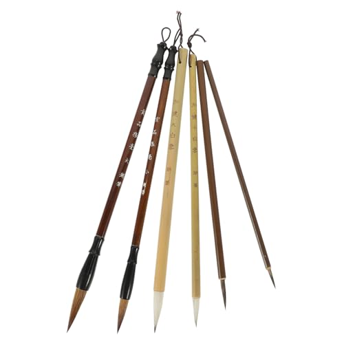 Happyyami 6 Stück Pinselset Kunst Kalligrafiestifte Zum Schreiben Malerei Zeichnung Traditioneller Kalligraphiepinsel Tuschepinsel Pinsel Für Kalligrafie Kalligraphie-schreibpinsel Hölzern von Happyyami