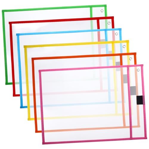 Happyyami 6 Stück Teiliges Ordnerhüllen Dokumentenschutz für Schule Büro und Zuhause aus Langlebigem Material Transparent und Leicht zu Reinigen Zufällige Farbe Happyyami 6 Stück Teiliges Ordnerhüllen Dokumentenschutz für Schule Büro und Zuhause aus Langlebigem Material Transparent und Leicht zu Reinigen Zufällige Farbe von Happyyami