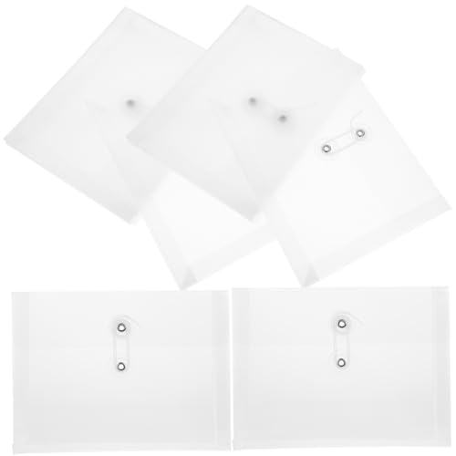 Happyyami 6-teilige Saiten Aktenhalter Ziehen Um Datei Aktentasche Größe Organizer Zur Aufbewahrung Von Taschen Ordner Für Bürobedarf Groß Verpackung Taschen Mit Knopfleiste Und Weiß Pp von Happyyami