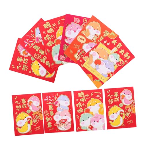 Happyyami 60 Stück Cartoon-Schlange-Tierkreis-roter Umschlag Schlangenumschläge für das neue Jahr rotes Paket Neujahrsdekorationen Geldumschläge für Geld rote umschläge chinesisch Papier von Happyyami