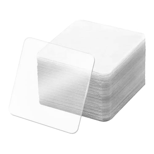 Happyyami 60 Stück Doppelseitiges Klebeband Transparentes Klebeband Extra Stark Abnehmbares und Waschbares Klebepad für Bilder Poster Diy Projekte für Glatte Oberflächen von Happyyami