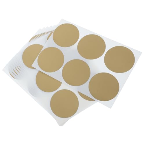 Happyyami 60 Stück Kratzfolienbeschichtete Aufkleber Rubbelaufkleber, Karten blanko Runde Aufkleber zum Rubbeln Kratzaufkleber Aufkleberkratzer Papier Golden von Happyyami