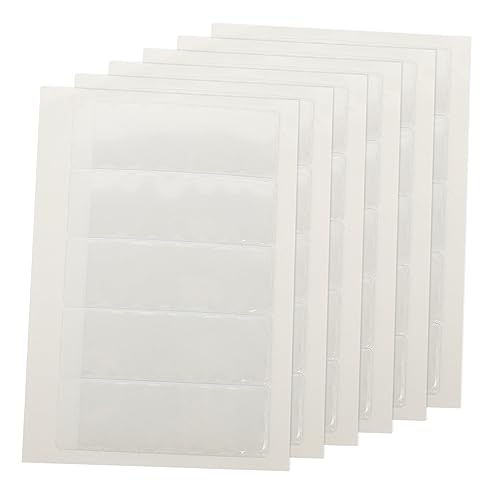 Happyyami 6Blätter Klarer Etikettenhalter für Regale Selbstklebende Klebetaschen für Präzise Beschriftungen für Büro Zuhause und Geschäfte Praktische Lösung von Happyyami