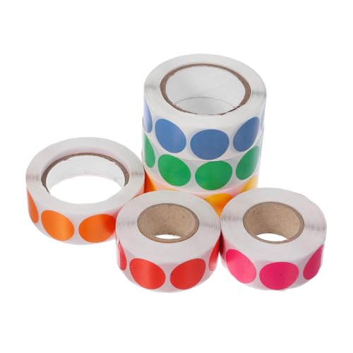 Happyyami 6Rollen Runde Punktaufkleber Etiketten Rolle Bunten Farben für Vielseitige Anwendungen Selbstklebend und Abnehmbar Codieren und Beschriften Happyyami 6Rollen Runde Punktaufkleber Etiketten Rolle Bunten Farben für Vielseitige Anwendungen Selbstklebend und Abnehmbar Codieren und Beschriften von Happyyami