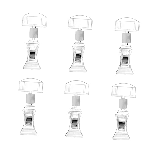 Happyyami 6Stücke Acryl Preisschild Displayständer Transparente Etikettenhalter für Geschäfte Supermärkte Restaurants Hochzeiten und Werbeaktionen Praktisch und Tragbar von Happyyami