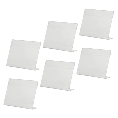 Happyyami 6Stücke Acryl Preisschildhalter Langlebige Flyer Display Ständer für Supermärkte Geschäfte und Verarbeitung Horizontal von Happyyami