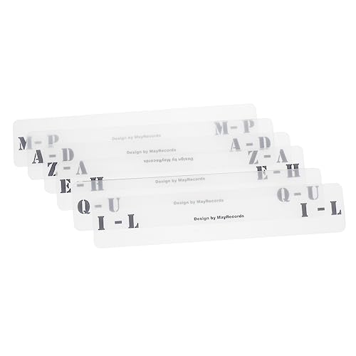 Happyyami 6Stücke Acryl Vinyl Rekordtrennkarten A Z für Klassifizierungskarten zur Effizienten Organisation Ihrer Schallplattensammlung Passend für Vinyl Aufbewahrung von Happyyami