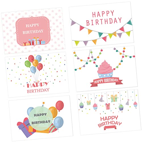 Happyyami 6Stücke Geburtstagskarten für Lustige Grußkarten mit Umschlägen Segenskarten Klappkarten für Unvergessliche Feiern von Happyyami