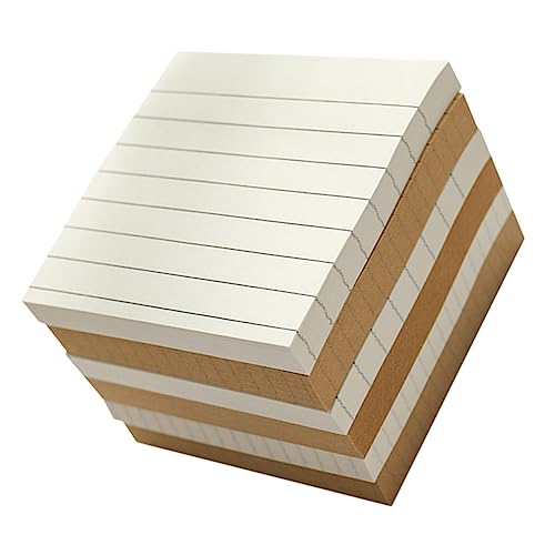 Happyyami 6Stücke Reißbare Klebrige Memo Pads Notizen und Kraftpapier für Büro Schule und Zuhause für Erinnerungen und Organisation ohne Rückstände von Happyyami