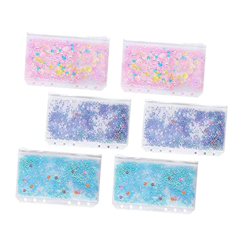 Happyyami 6Stücke Reißverschluss Binder Transparente Aufbewahrungstaschen für Notizbücher Langlebige Materialien für Home Office und Dokumentenorganisation von Happyyami