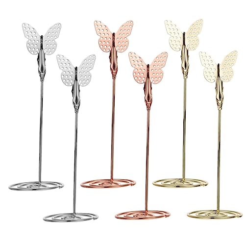 Happyyami 6Stücke Tischkartenhalter Schmetterlingsform Roségold Und Elegante Memo Inhaber Für Hochzeiten Partys Und Events Stabile Tischaufsteller Für Namensschilder Happyyami 6Stücke Tischkartenhalter Schmetterlingsform Roségold Und Elegante Memo Inhaber Für Hochzeiten Partys Und Events Stabile Tischaufsteller Für Namensschilder von Happyyami