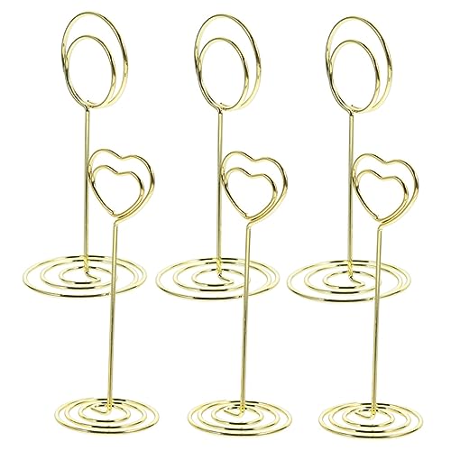 Happyyami 6Stücke Tischnummernhalter Für Hochzeiten Menükarten Bilder Und Notizen Elegante Tischkartenhalter Und Pfauenform Für Feierlichkeiten von Happyyami