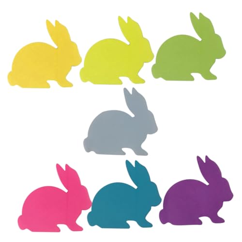 Happyyami 7 Bücher Osterhasen-mini-notizblock Für Kinder, Niedlicher Bunter Hase, Notizblöcke, Frühlingsbriefpapier Für Ostern, Partygeschenke, Geschenktütenfüller von Happyyami