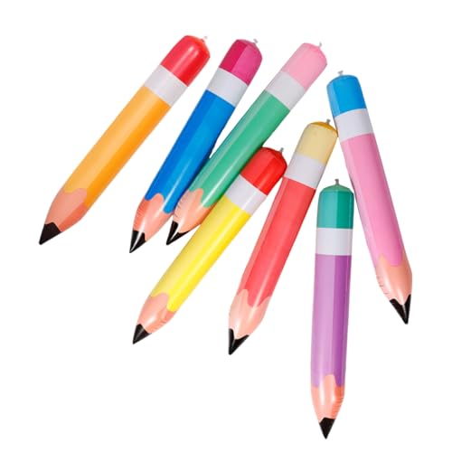 Happyyami 7 Stück Aufblasbare Bleistiftballons Für Den Schulanfang Bleistift Kindergartenballons Bleistift Dekorationsballons Großpackung Schulanfangsballon Aufblasbare Bleistift von Happyyami