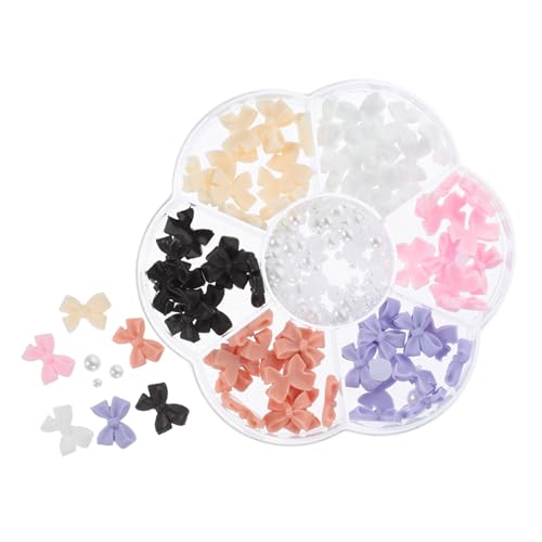 Happyyami 7Gitter Charms Mit Schleifen Perlen Maniküre Dekorationen Für Exquisite Harz Nagelanhänger Für Stilvolle Nagelkunst Langlebig Für Besondere Anlässe von Happyyami