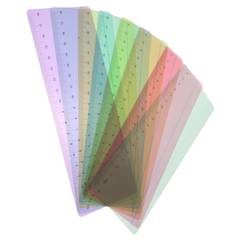 Happyyami 8 Stück Geführte Leselesezeichen farbige Überlagerung Leseanleitungen für Leseführungsstreifen bookmarks book marks Lesezeichen lesen helfen das Haustier von Happyyami