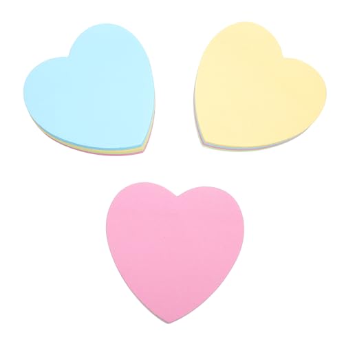 Happyyami 8 Stück Herzförmige Selbstklebende Notizzettel Teiliges Bunte Haftnotizen für Kreative Botschaften für Schule Büro Zuhause Geschenkideen und Bastelprojekte von Happyyami