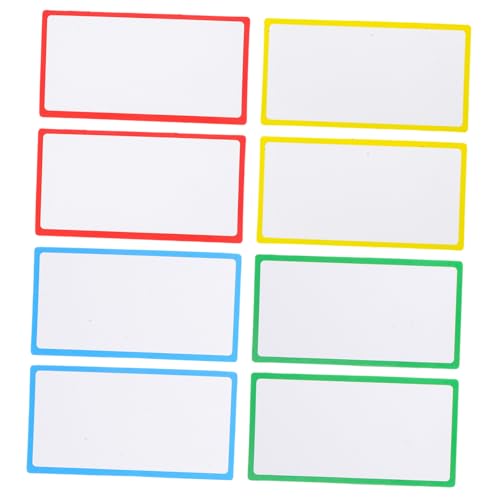 Happyyami 8 Stück Löschbarer Name Post Pastell Trockener Lösche Magnete Brief beschriftbare magnete magnetische namensschilder Magnetetikett Etiketten für Whiteboard beschichtetes Papier von Happyyami