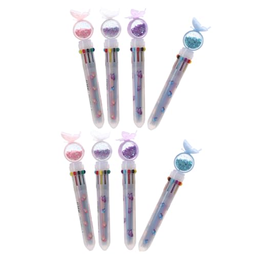 Happyyami 8 Stück Teiliges Bunte Glitzer Kugelschreiber für Schüler Tragbare und Langlebige Schreibstifte für Basteln Journale und Kreative Projekte von Happyyami