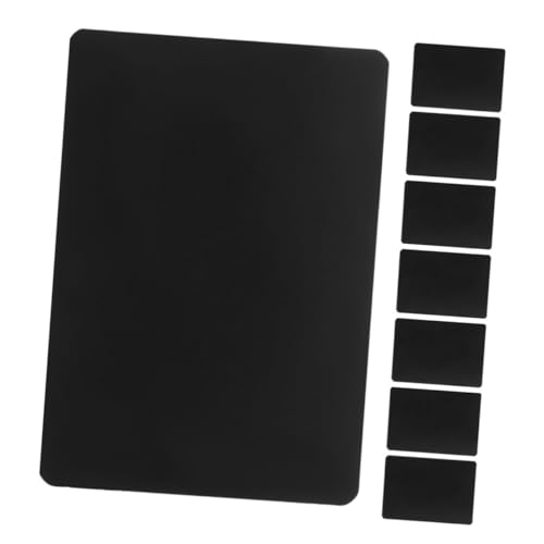 Happyyami 8 Stück Wisch bare karte Etiketten für Essensbuffets tafel-lebensmittelschilder für buffet Essensschilder für Partybuffet Tafel -Tags Tafelschild Abs Black von Happyyami