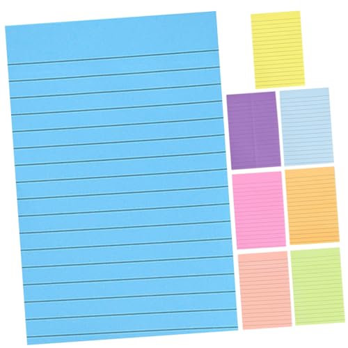 Happyyami 8 horizontale Haftnotizen Schulbedarf Pads gefüttert Unterlage Büro notizblock notiztafel notizbuch schriftsteller schreibblöcke farbige Karteikarten Zubehör beachten Papier von Happyyami
