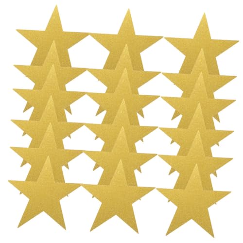 Happyyami 80 Stück Teiliges Stern aus Robustem Glitzerpapier Vielseitige Punkte Stern Cutouts für DIY Classroom Crafts Bulletin Board und Wanddeko Einfache Anbringung für Schule Party Büro von Happyyami