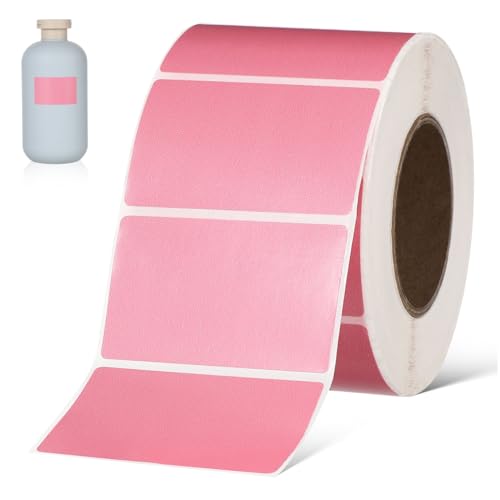 Happyyami 800 Stück Dreisicheres Thermoetikett Etiketten für Thermodrucker Thermoaufkleber-Etiketten thermisches Etikett Aufkleber für Umschläge Drei Proof-Thermopapier Rosa von Happyyami