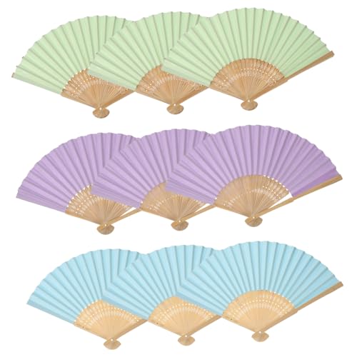 Happyyami 9 Stück Teiliges Faltbare Papierfächer für DIY Malspaß Leichte Handliche Fächer in Pastellfarben zum Bemalen und Dekorieren für Jungen und Mädchen Tragbar für Zuhause und Unterwegs Happyyami 9 Stück Teiliges Faltbare Papierfächer für DIY Malspaß Leichte Handliche Fächer in Pastellfarben zum Bemalen und Dekorieren für Jungen und Mädchen Tragbar für Zuhause und Unterwegs von Happyyami