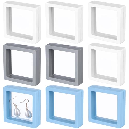 Happyyami 9 Stück Teiliges Transparentes Schmuckdisplay mit Klarsichtrahmen für Ringe Anhänger und Armbänder für Zuhause Shops und Happyyami 9 Stück Teiliges Transparentes Schmuckdisplay mit Klarsichtrahmen für Ringe Anhänger und Armbänder für Zuhause Shops und von Happyyami