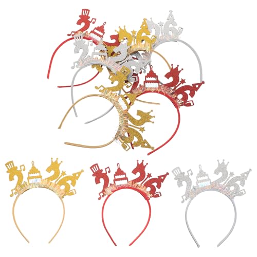 Happyyami 9-teiliges Neujahrs-Stirnband: 2026 Frohes neues Jahr, Haar-Accessoires – festliches Partyzubehör für Feiern und Zusammenkünfte, Gold, Rot, Silber Happyyami 9-teiliges Neujahrs-Stirnband: 2026 Frohes neues Jahr, Haar-Accessoires – festliches Partyzubehör für Feiern und Zusammenkünfte, Gold, Rot, Silber von Happyyami