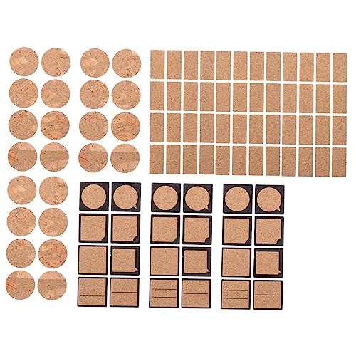 Happyyami 96 Stück Holz Etiketten Selbstklebend Handgeschriebene Klassifizierungsaufkleber für Flaschen Gläser und Runde Birkenholz Rechteckige und Quadratische Korketiketten für DIY von Happyyami