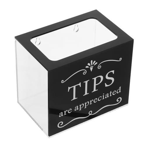 Happyyami Acryl Vorschlagsbox für Spenden und Trinkgeld Transparente Geldkassette für Restaurants Bars und Musiker Kratzfest mit Großem Einwurfschlitz Schwarz Aufbewahrungslösung Happyyami Acryl Vorschlagsbox für Spenden und Trinkgeld Transparente Geldkassette für Restaurants Bars und Musiker Kratzfest mit Großem Einwurfschlitz Schwarz Aufbewahrungslösung von Happyyami