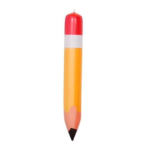 Happyyami Aufblasbarer Bleistift Dekoration Schule Blow Riesen Bleistift Ballons Kindergarten LED Groß Riesiger Aufblasbarer Bleistift Jumbo Bleistifte Sticks Nummer Oh Erste Rosa Pvc von Happyyami
