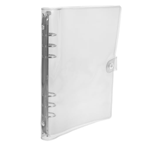 Happyyami Bindemittelschale kleiner Loseblattordner Nachfüllbares Notizbuch mit losen Blättern Ordnerschutz für lose Blätter Kartenmappe lose Blattabdeckung PVC Black von Happyyami