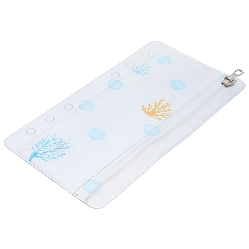 Happyyami Binder Reißverschluss Tasche PVC Aktenordner mit Abnehmbarer Tasche für Scrapbooking und Budgetplanung Langlebig und Praktisch für Dokumente und Utensilien von Happyyami