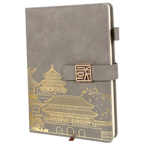 Happyyami Buch mit Schnalle Notizbuch für Tägliche Planung Aufzeichnungen und Notizen für Schüler Lehrer und Geschäftsleute Elegantem Grauton von Happyyami