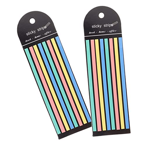 Happyyami Bunte Lesestreifen Selbstklebende Textmarker für Bücher Macaroon Farben Leseleiste für Schule und Büro für Indexnotizen und Kommentare von Happyyami