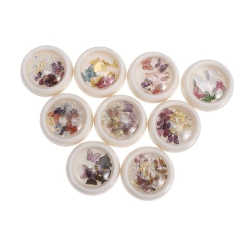 Happyyami DIY Schmetterlinge Nagel Dekorationen Boxen Maniküre Schmuck für Kreative Nagelkunst Langlebig und Sicher für und Bastelprojekte von Happyyami