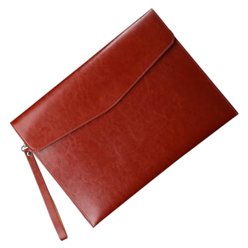 Happyyami Dokumenten Organizer Tasche aus PU Wasserdichte Große Aktentasche für Unterlagen für Büro Schule und Reisen mit Stilvollem Vertikalem Design und Hoher von Happyyami