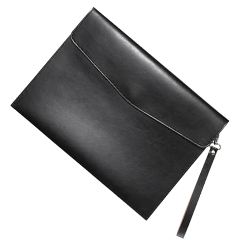Happyyami Dokumenten Tasche PU Organizer mit Schnappverschluss Wasserabweisend Großer Kapazität für Verträge Zertifikate für Lehrer Studenten und Büroangestellte von Happyyami