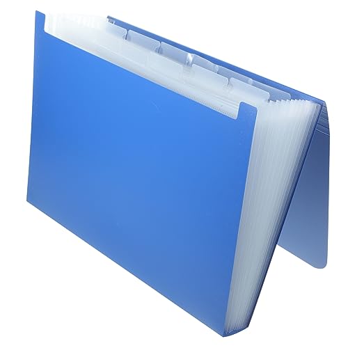 Happyyami Dokumentenmappe Multifunktionale Fächermappe Blau mit Fächern Organizer für Unterlagen Quittungen und Notizen für Büro Schule und Zuhause von Happyyami