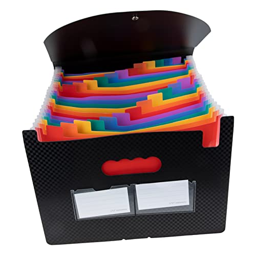 Happyyami Dokumentenorganisator mit Fächern Akkordeonmappe für Büro und Schule Platzsparend und Leicht für Steuerdokumente und Verträge Vielseitig Einsetzbar von Happyyami