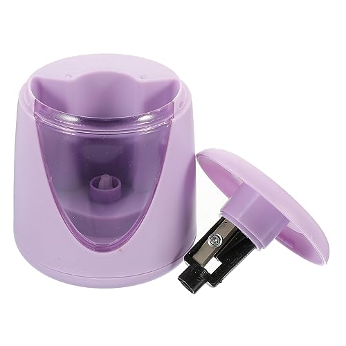 Happyyami Elektrischer Bleistiftspitzer Elektrischer Bleistiftschärfer Schreibwaren Anspitzer Süßer Bleistifte Bleistiftschärfer Elektrisch Werkzeug Rostfreier Stahl Violett von Happyyami