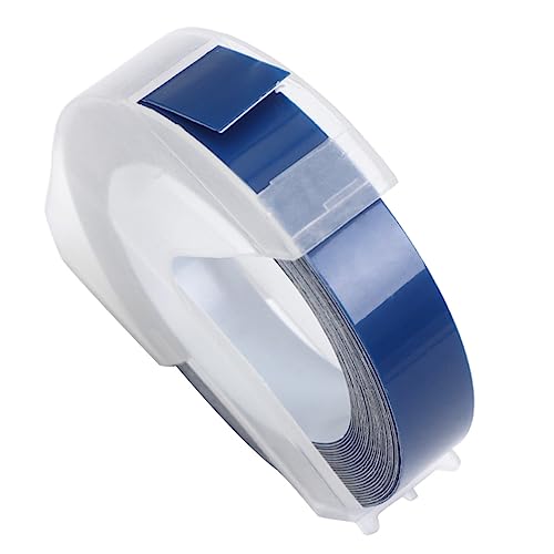 Happyyami Etikettenband Manuelles Prägeband Selbstklebend für Etikettendrucker Blau Langlebig für Organisation von Unterlagen Geschenken von Happyyami